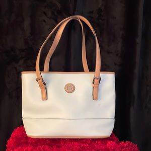 Giani Bernini.  Cream and Tan Handbag